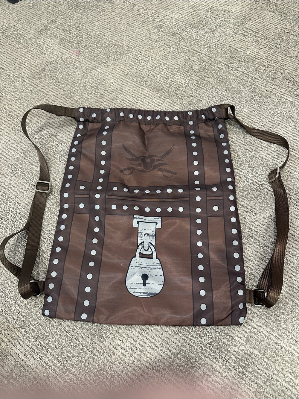Disney Cruise Line Pirate Makeover Drawstring Backpack bag New!